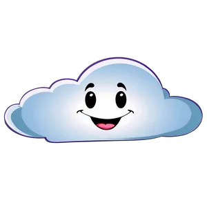 Laughing Cartoon Cloud PNG Xay76