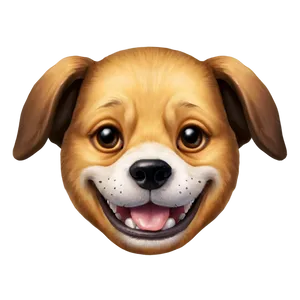 Laughing Dog Face Emoji PNG Qhm
