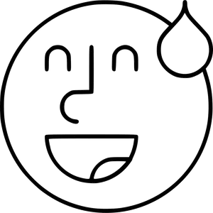 Laughing Emoji Line Art PNG image