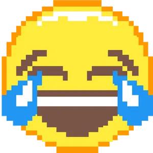 Laughing Emoji Pixel Art.png PNG image