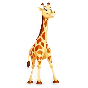 Laughing Giraffe Cartoon PNG 05062024