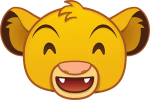 Laughing_ Lion_ Emoji_ Vector PNG image