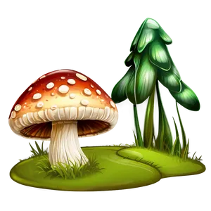 Laughing Mushroom Cartoon PNG 06272024 PNG