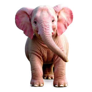 Laughing Pink Elephant PNG Edw