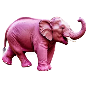 Laughing Pink Elephant PNG Xym82