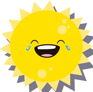 Laughing_ Sun_ Emoji PNG image