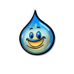 Laughing Water Drop Cartoon Png 06272024 PNG image