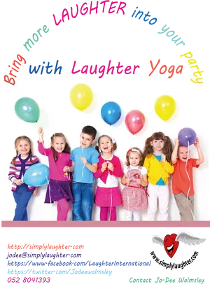 Laughter Yoga Party Kids PNG image