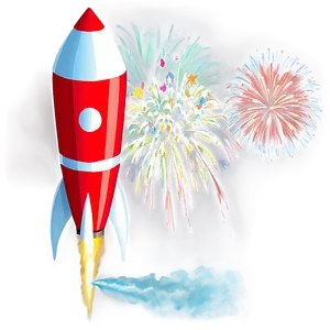 Launching Firework Rocket PNG 57