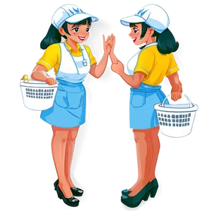 Laundry Service Maid PNG Bbg