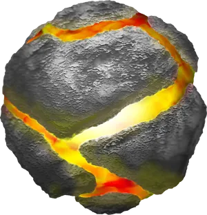 Lava Infused Rock Texture PNG image