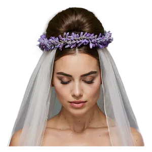 Lavender Bridal Headpiece PNG 05062024 PNG