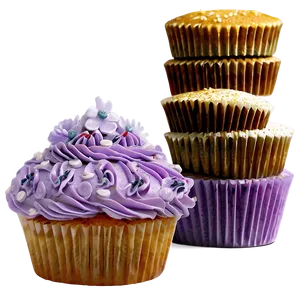 Lavender Cupcakes PNG Ecr85 PNG