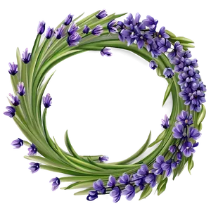 Lavender Flower Wreath PNG 06132024 PNG