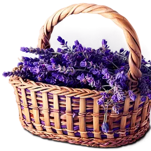 Lavender Harvest Basket PNG Ggr PNG