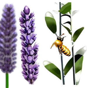 Lavender Honey Bee Garden PNG 14 PNG