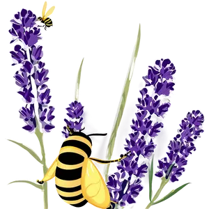 Lavender Honey Bee Garden PNG Xqa38 PNG