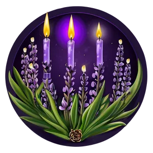 Lavender Infused Candle PNG Yos1