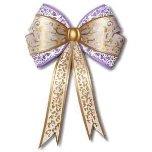 Lavender Lace Gift Bow PNG Seb PNG