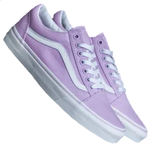 Lavender Sneakers White Laces PNG image