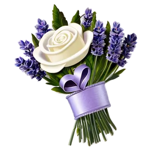 Lavender Wedding Bouquet PNG Myi