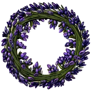 Lavender Wreath Circle PNG 05062024