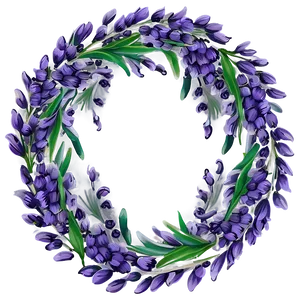 Lavender Wreath Circle PNG Hsf15