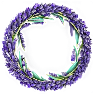 Lavender Wreath Circle Png Iys95 PNG image