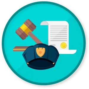 Law Enforcementand Legal Documents Icon PNG image
