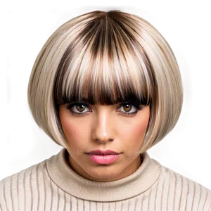 Layered Bowl Haircut Png 06212024 PNG image