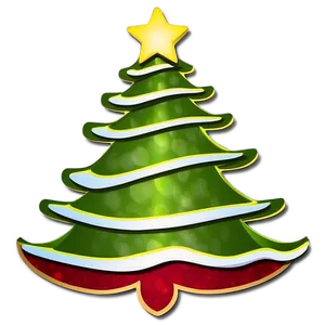 Layered Christmas Tree Silhouette PNG Sop13 PNG