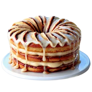 Layered Cinnamon Roll Cake PNG Mvy
