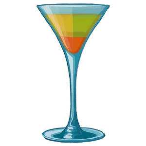 Layered Cocktail Glass PNG 06212024