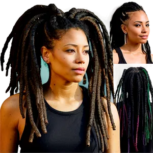 Layered Dreads Hairstyle Png Gje67 PNG image