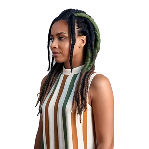 Layered Dreads Hairstyle Png Wck3 PNG image