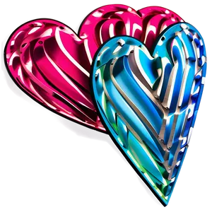 Layered Heart Clipart Cutout PNG 05252024