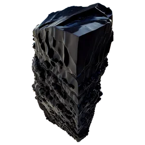 Layered Obsidian Formation PNG Pot43