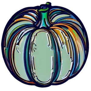 Layered Pumpkin Outline Art PNG 71