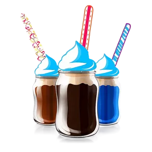 Layered Root Beer Float Jars PNG Kbs PNG