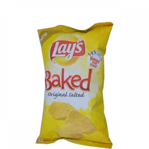 Lays Baked Original Salted Chips Package PNG image