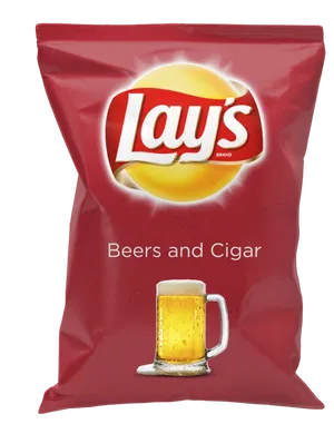 Lays Beersand Cigar Flavor Package PNG image