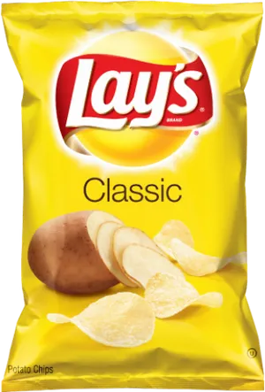 Lays Classic Potato Chips Package PNG image