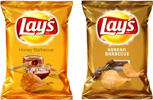 Lays Honeyand Korean Barbecue Chips PNG image