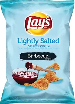 Lays Lightly Salted Barbecue Flavored Chips PNG image