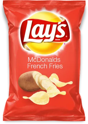 Lays Mc Donalds French Fries Flavor Package PNG image