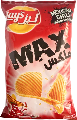 Lays Mexican Chili Flavored Chips Package PNG image