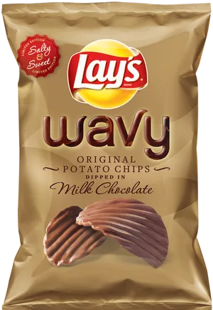 Lays Wavy Chocolate Covered Potato Chips PNG image