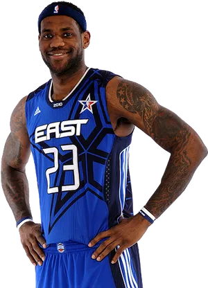 Le Bron James Eastern Conference All Star Uniform PNG image