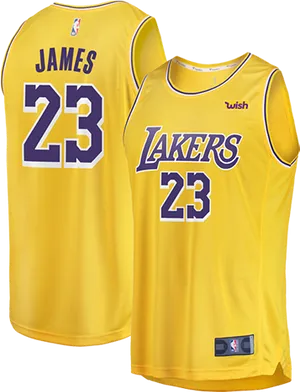 Le Bron Lakers Jersey23 PNG image