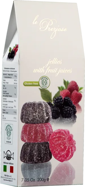 Le Preziose Fruit Jellies Packaging PNG image